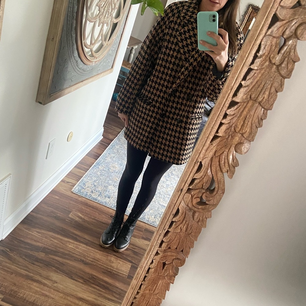 Pea Coat. Tan and Black